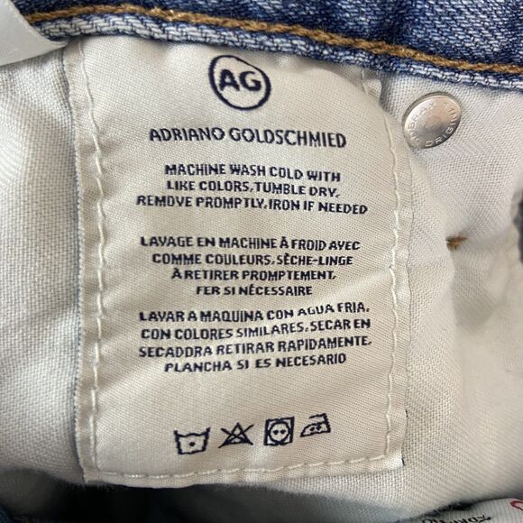 Adriano Goldschmied Ex-Boyfriend Slim Slouchy Jeans Women's Sz 30R Denim Tapered - Picture 8 of 9